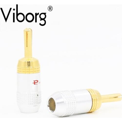 Hi end audio VB424G gold plated banana plug Audio Jack connector Self locking banana no screws banana