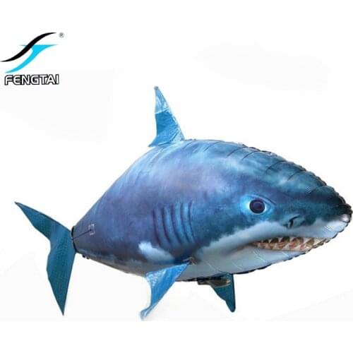 Remote Control Flying Shark Toy Clown Nemo Fish Balloons Inflatable Helium RC Air Swimming Plane UFO Flash LED Airplane for Kids