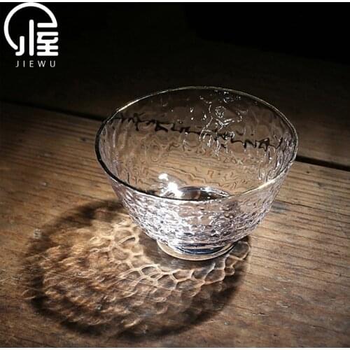 JIEWU Japanese Hammered Glass Tea Cup High Temperature Resistant Handmade Boutique Cup 2021 Office Home Kitchen Accessories