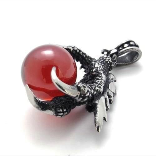 Cool mans bardian jewelry tribal biker stainless steel pendant dragon claw holding a ball fancy pendant size 4.4cm*2,7cm