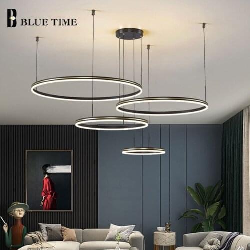 Modern Led Chandelier Lustre Home Black Ceiling Chandelier Lighting Fixtures for Living room Bedroom Dining room Kitchen Lights