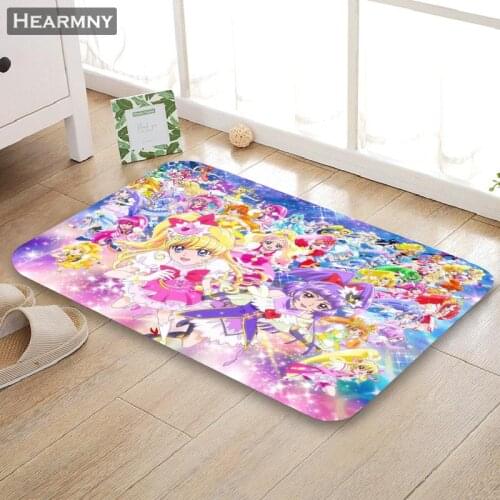 Maho Girls Precure! Doormat Outdoor Floor Mat Home Creative Mat Super Soft Absorbent Bathroom Door Entrance Mat 40X60cm,50x80cm