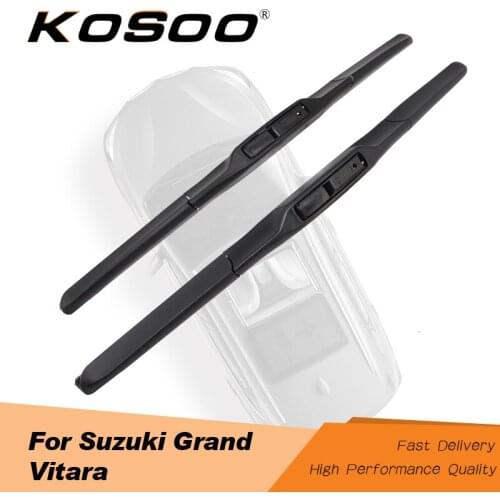 KOSOO For SUZUKI Grand Vitara Model Year From 1998 To 2015 Fit J Hook Arm Auto Car Rubber Wiper Blades Clean The Windshield
