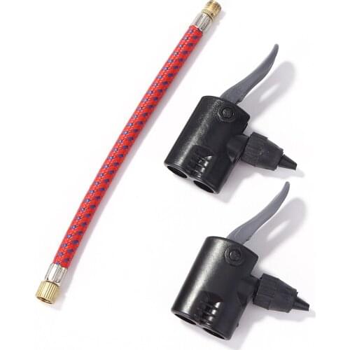 MTB Bicycle Inflate Pump Air Hose Dual Head Schrader Presta Valve Adapter Set for Basketball Football Bike Cycling Equipment