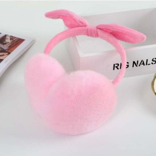 Ms.MinShu Girls Cut Earmuffs Real Rex Rabbit Earmuffs Women Earflap Cute Ladies Ear Muff Natural Fur Ear Warmer