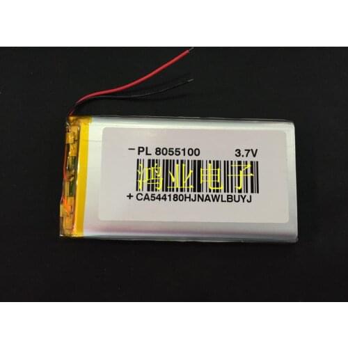 New large capacity 3.7V polymer battery 8055100P 5000MAH mobile power Tablet PC etc. Rechargeable Li-ion Cell