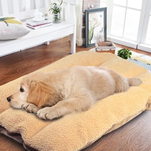 New Removable and Washable Pets Bed Pet Beds for Large Dogs Lamb Wool Pet Mat Dog Beds Accessories Puppy Supplies