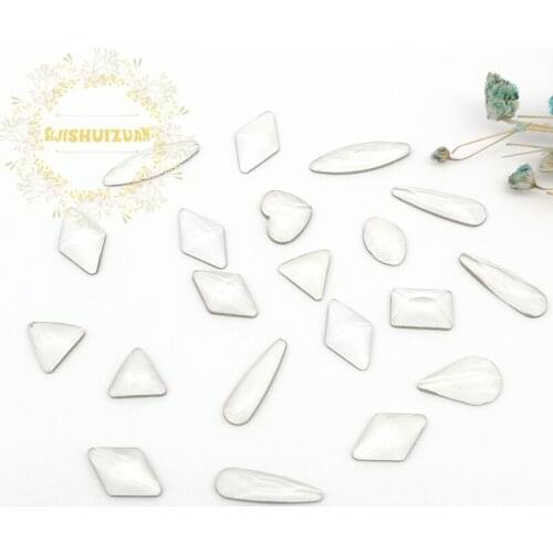 New arrival! Mixing Mocha White shape and sizes Glass Crystal Flatback rhinestones DIY Clothing accessories and nails