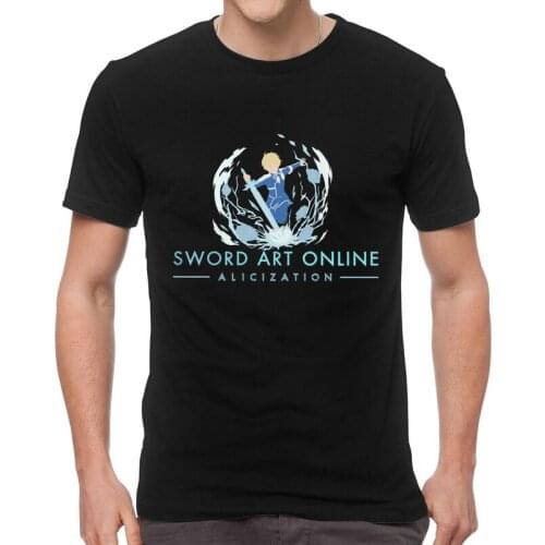 Sword Art Online Eugeo T-shirt Men Streetwear T Shirt Short Sleeve 100% Cotton Japan Animation Anime Sao Tshirt Urban Tee Top