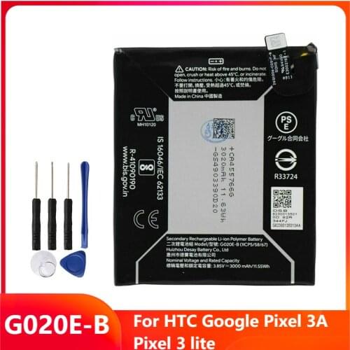 Original Replacement Phone Battery G020E-B For HTC Google Pixel 3A Pixel 3lite Pixel 3 Lite Rechargable Batteries 3000mAh