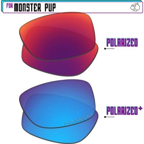 EZReplace Polarized Replacement Lenses for - Oakley Monster Pup Sunglasses - BlueP Plus-MidnightP