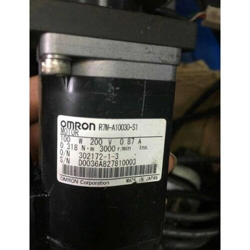 Servo motor R7M-A10030-S1 , used ,90% appearence new , 3 months warranty , in stock