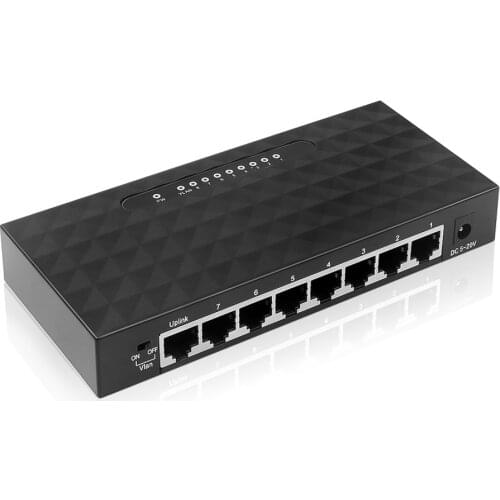 Kebidumei High Performance 8 Ports LAN Ethernet Network Switch 10/100MbpsLAN Networking Switches Ethernet With EU Adapter