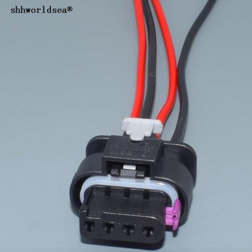 Shhworldsea 4 Pin Fuel Injector Intake Pressure Sensor Plug Connector With Pigtail For VW AUDI A4 A6L Golf Magotan 4F0973704
