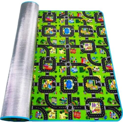 4 Sizes Thick Town City Blanket Traffic Baby Crawling Mat EVA Foam Climbing Pad Green Road Child Play Mat Carpet For Baby