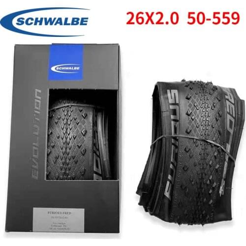 Bicycle Tires 26inch Schwalbe FURIOUS FRED 26x2.0 Bike Tires Pro MTB Off-Road Cycling Ultralight Folding Tires Bike Parts