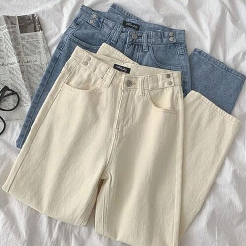 Streetwear Fashion Vintage Denim Pants High Waist Women Jeans Denim Trousers Stretch Elastic 2021 Autumn Spring Korean Pencil