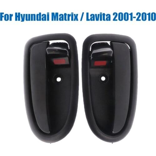 1/2PCS Front Rear Left Right Black Inside Interior Door Handle For Hyundai Matrix / Lavita 2001-2010 OEM:82610-17000 82620-17000