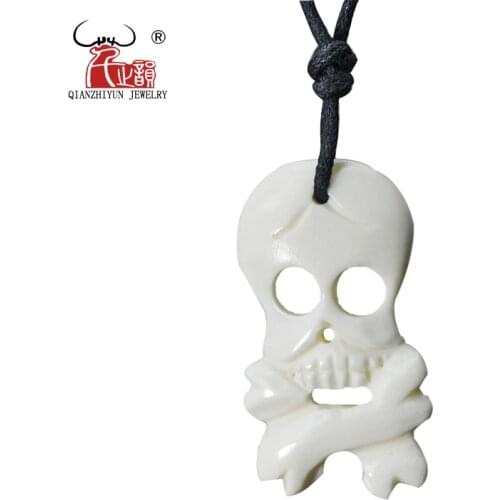 GX044 Hot Sale hand-carved hand-carved skull necklace jewelry punk Choker handmade jewelry men Vintage Primitive tribes jewelry