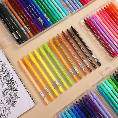12/24/36/48 Colors/Set monami 3000 Painting Graffiti Watercolor Pen Fiber Color Hook Line Pen Journal Art Pen Set Stationery