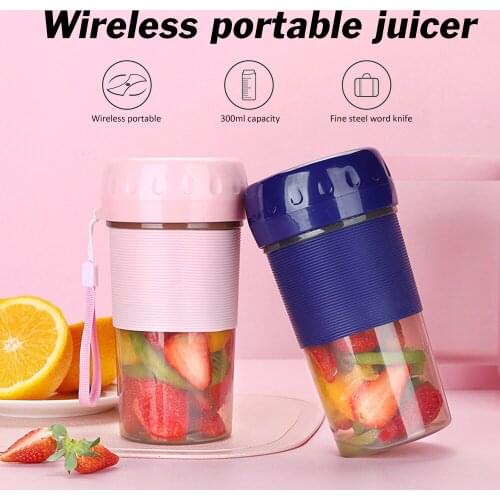 300ML Portable Electric Juicer Small Fruit Cup Food Blender Processor Mixer Mini USB Rechargable 40 Seconds Of Quick Juice Maker