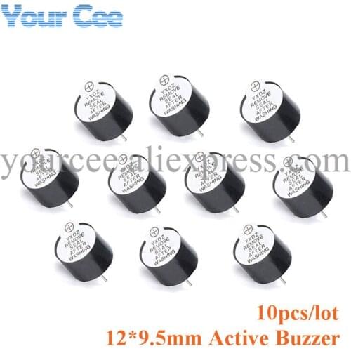 10pcs 12*9.5mm Active Buzzer 12V Integrated Buzzer Speaker Alarm