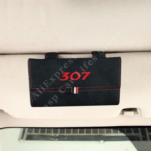 Car Sunglasses Storage Box for Peugeot 307 Car Eyeglass Holder Glasses Storage Clip Car Interior Accessories