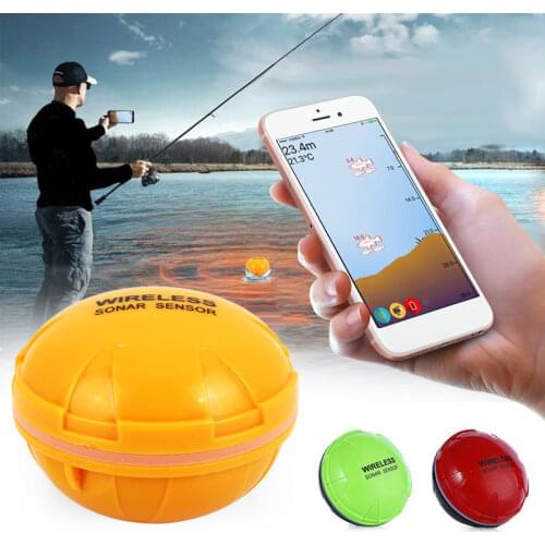 WiFi Wirele Bluetooth Smart Fishfinder Sonar IOS Android Smartphone Fish finder Shore Tablet Boat 125KHz Lake 36M App Sea