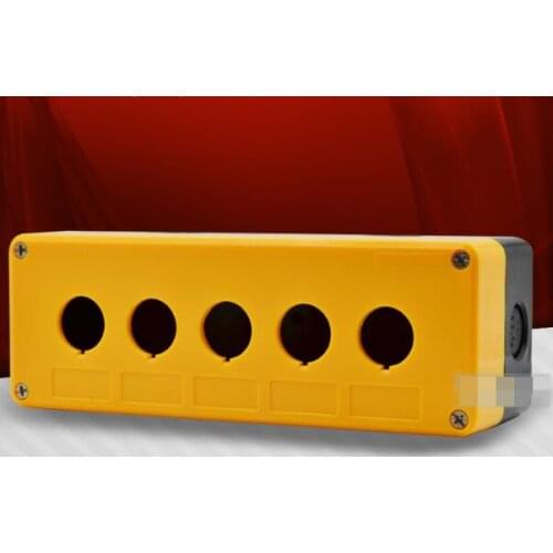 Control box push button box emergency button box five hole button box waterproof HB2-K05 yellow