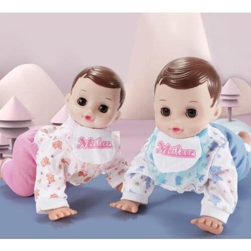 Electric Climbing Baby Doll 3D Eyes Educational Toys Learning Crawling Doll Toys for 6-12 Months Dolls For Girls