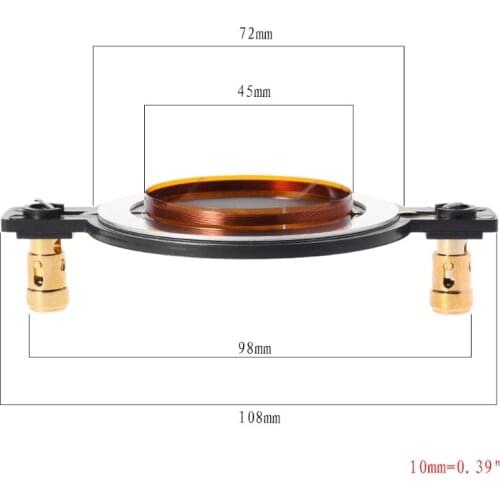R58A Speaker Titanium Film 44.4 44.5 Core Treble Voice Coil Reel Tweeter