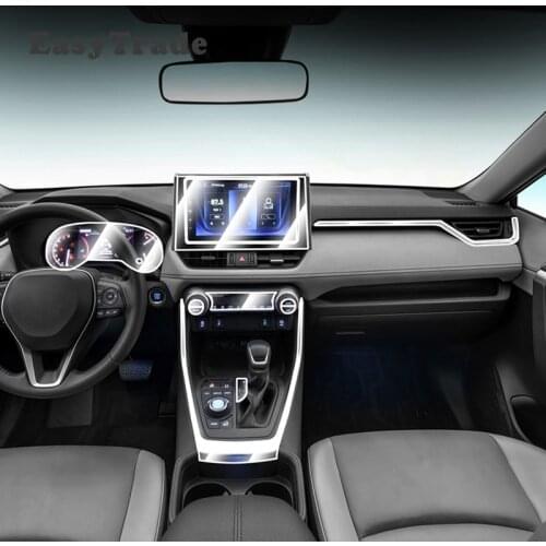 For Toyota RAV4 2020 2019 Accessories TPU Transparent Film Car Dashboard Film Screen Armrest Protection Sticker Anti-scratch