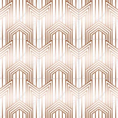 Geometric metal texture line tile stickers waterproof wear-resistant marble light luxury floor stickers matte stickers