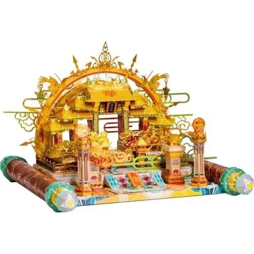 Art Model 3D Metal Puzzle NANTIAN GATE building Model kits DIY Laser Cut Assemble Jigsaw Toys GIFT For Children