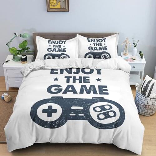 Game Kids Bedding Set Gamepad Comforter Gaming 3D Print Luxury Duvet Cover Set Home Textile Decor Queen King Single Size Cartoon