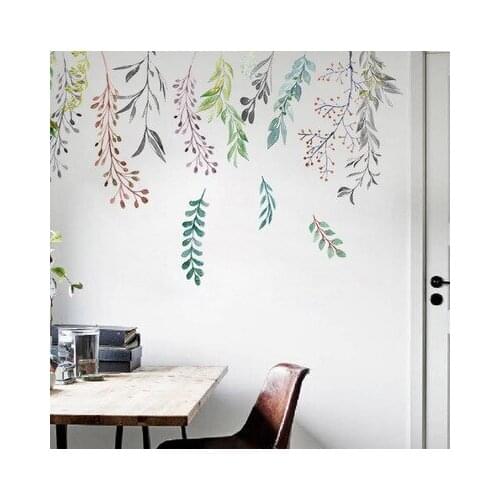 Willow Branch Living Room Decoration Self adhesive Wallpaper Wall Decor Bedroom Wall Stickers Decals DIY Plant Painting Mural