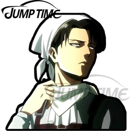 JumpTime 13 x 10.3cm For Levi Peeker Anime Attack on Titan Vinyl Funny Waterproof Car Stickers Graphics Decals Car Styling