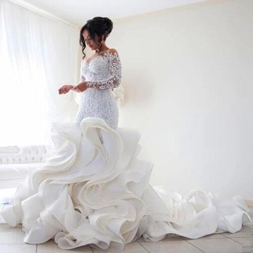 LEOSOXS Mermaid Silhouette Wedding Dresses