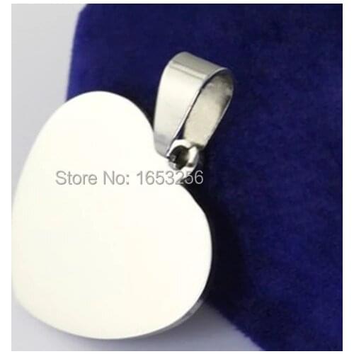 Best price 10pcs Lot Stainless Steel Both Polished Plain Love Heart Pendant Charm Women Jewelry 22*25mm