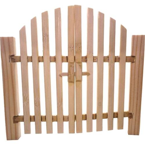 1:12 Scale Dolls House Miniature Unpainted Wooden Fairy Opening Door Gate