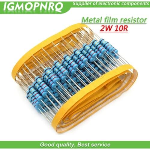 20pcs 10 ohm 2W 10R Metal film resistor 2W resistance IGMOPNRQ