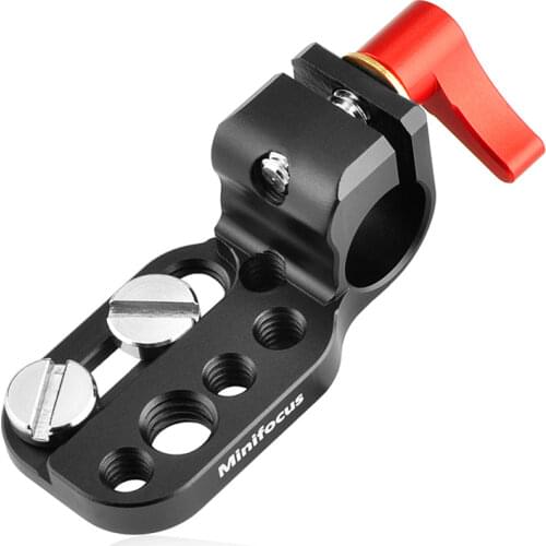 Mini Mounting Plate 15mm Rod Clamp with 1/4 and 3/8 Screw Thread Holes for LCD Monitor EVF Quick Release Rod Mount Adjustable