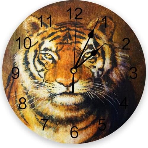 Tiger 3D Wall Clock Modern Design Brief Living Room Decoration Kitchen Clock Art Wall Watch Home Decor