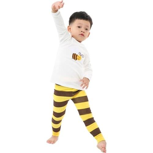 Boys Pajamas Baby Clothing Set Kids Bee Cartoon Sleepwear Autumn Cotton Nightwear Boys Girls Funny Animal Pyjamas Pijamas Set