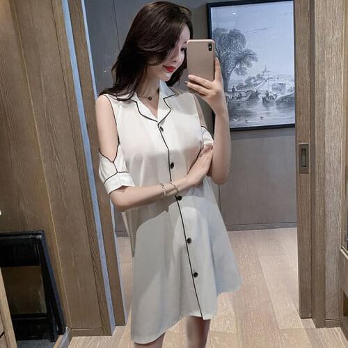 Tufaha Pajamas Short Sleeve Off Shoulder Loose Nightgown Womens Home Wear Women Nightwear Sleeping Dress