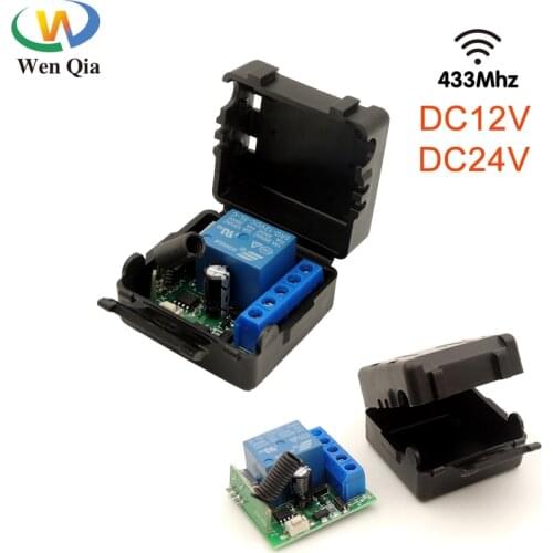 DC 12V 24V 433 MHz rf Remote Control 1CH Relay Receiver Moudle For universal garage/gate/Light/LED/Motor/Signal transmission