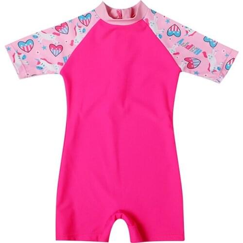 Girls Swimsuits 2021 New Summer Fashion Swimsuits Kids Patchwork Swimwear Beach Cartoon Clothing Children Print Clothes 3-7Y