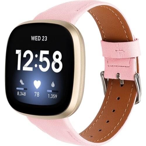 Smartbands for fitbit versa 3 band Genuine Leather correa for fitbit sense strap men women Accessory bracelet versa3 wristband