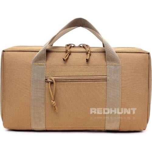 Tactical Concealed Pistol Gun Bag with Magazine Pouch Carrier Portable Outdoor Handgun Holster Bag Padded Pistol Holder Case