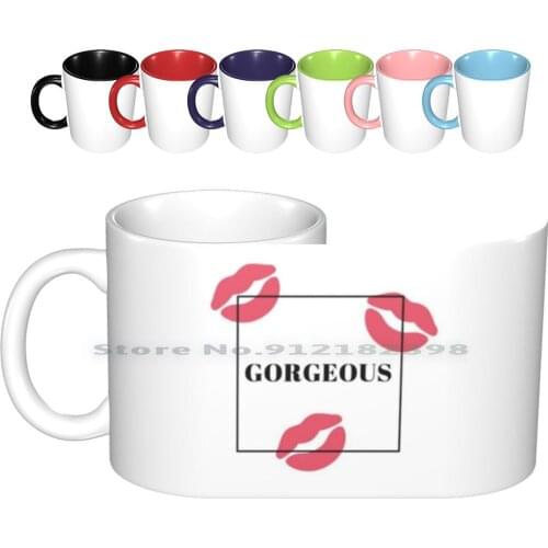 Kisses-Gorgeous With Confidence Ceramic Mugs Coffee Cups Milk Tea Mug Ruth Bader Ginsburg Notorious Rbg Notorious Rbg